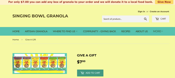 'Give Now' button on website page.